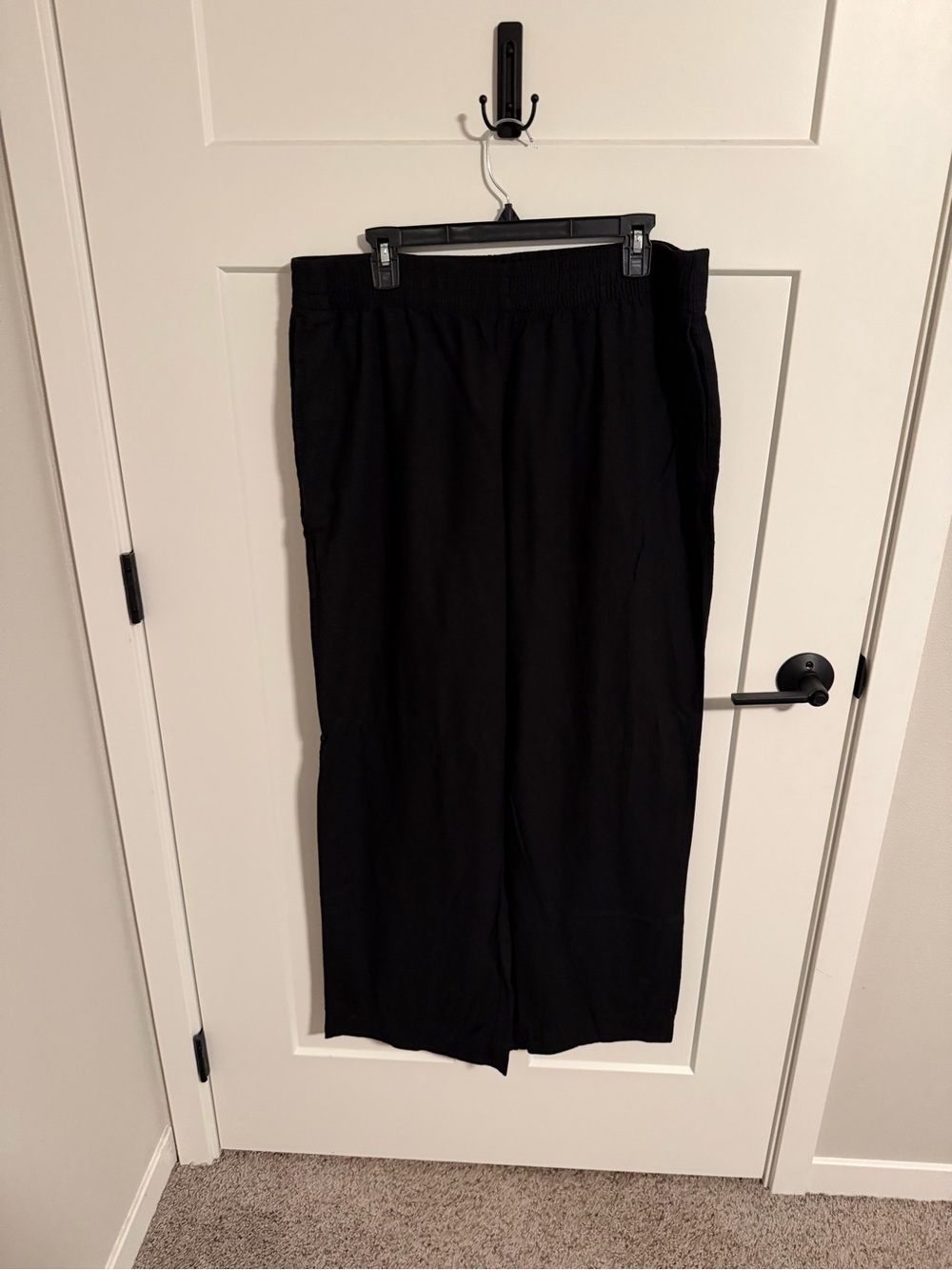 Old Navy Black Linen Wide-Leg Pants